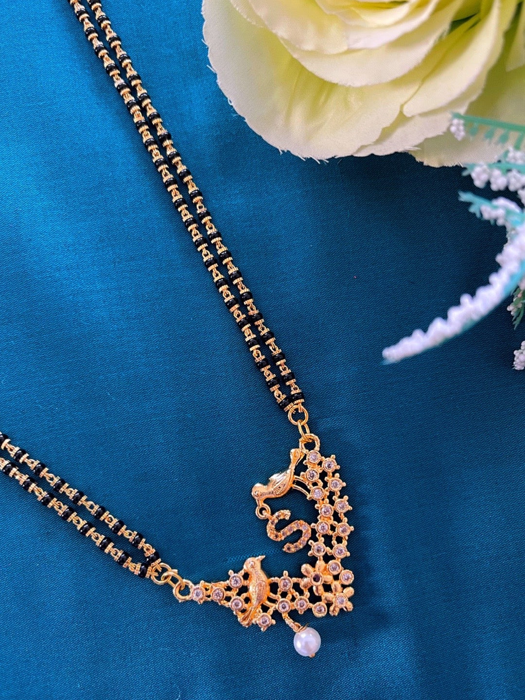 Long Mangalsutra Designs A-Z Letter Mangalsutra Custom Name Panchi Gold Mangalsutra design