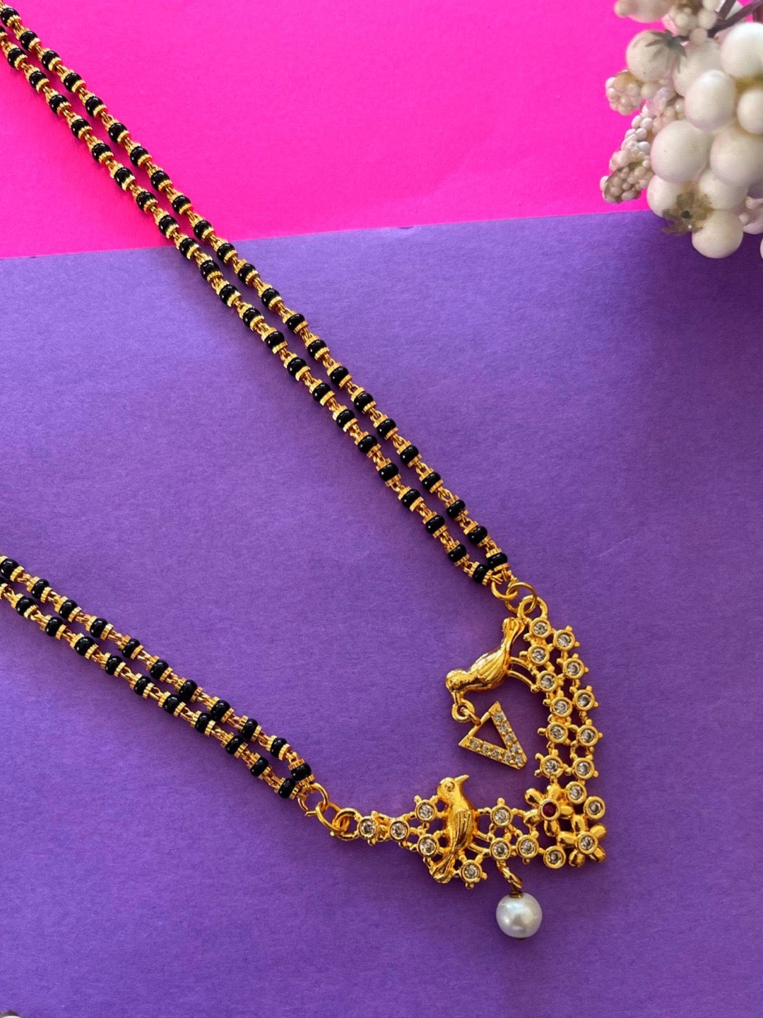 Long Mangalsutra Designs A-Z Letter Mangalsutra Custom Name Panchi Gold Mangalsutra design