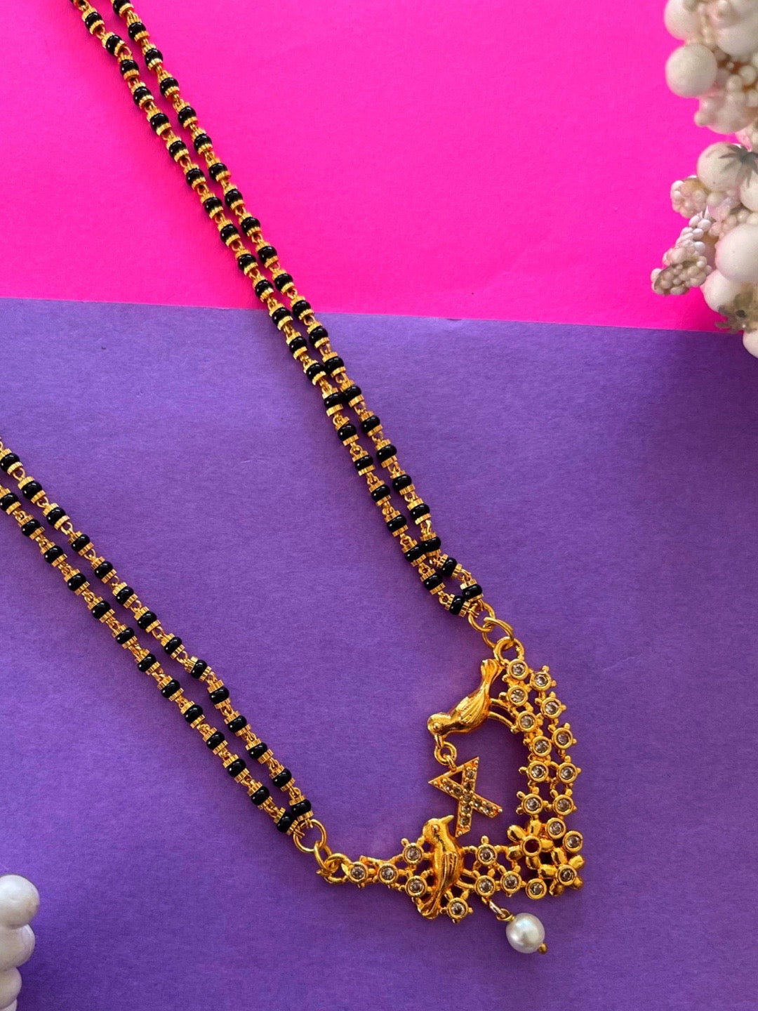 Long Mangalsutra Designs A-Z Letter Mangalsutra Custom Name Panchi Gold Mangalsutra design