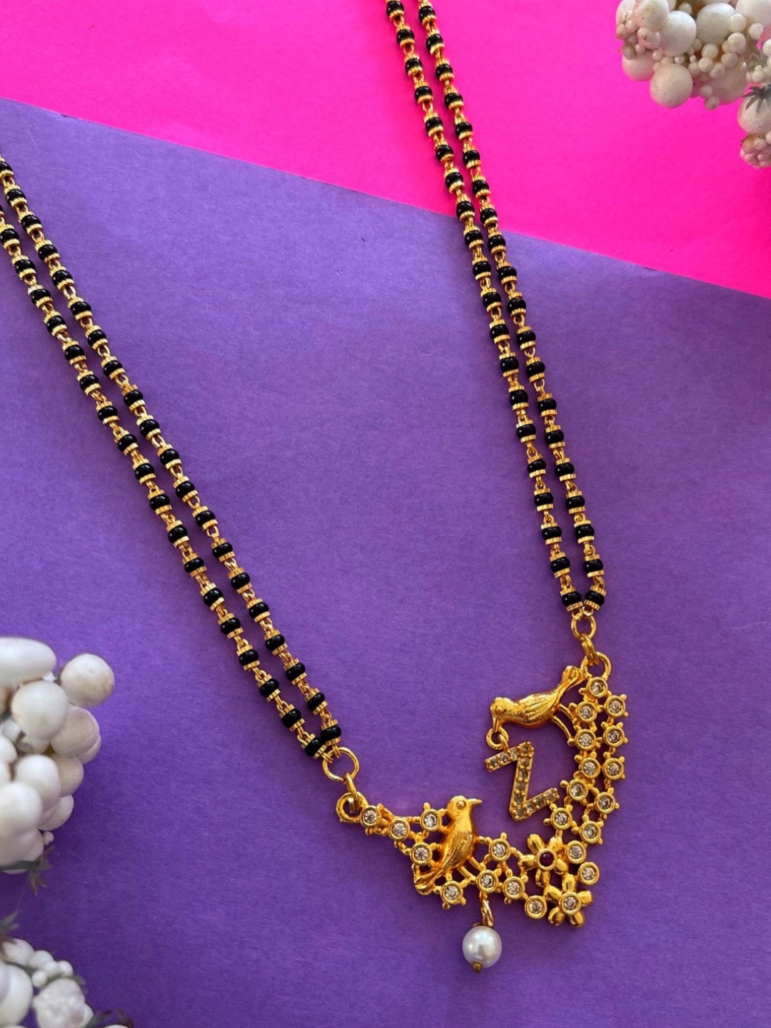 Long Mangalsutra Designs A-Z Letter Mangalsutra Custom Name Panchi Gold Mangalsutra design