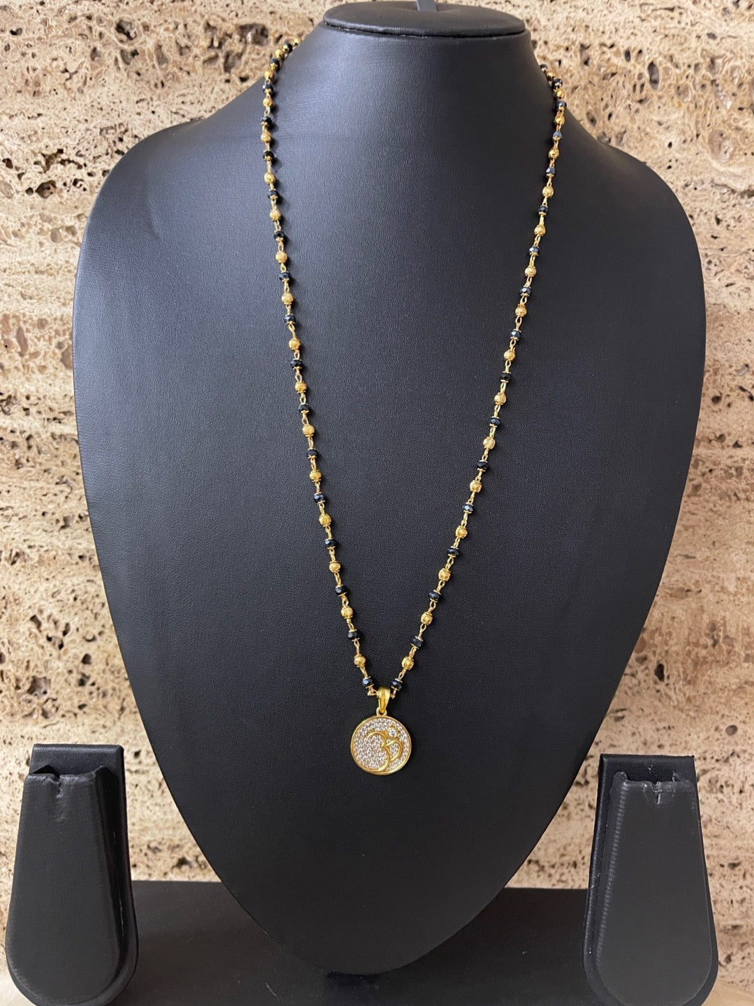OM diamond mangalsutra design
