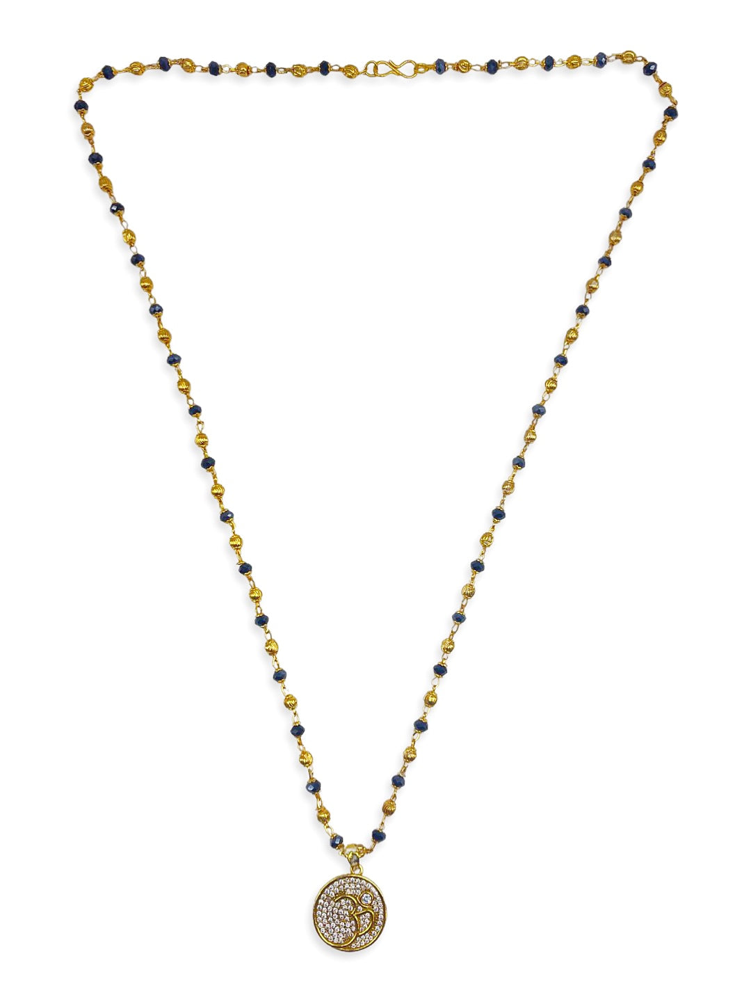 black crystal mangalsutra