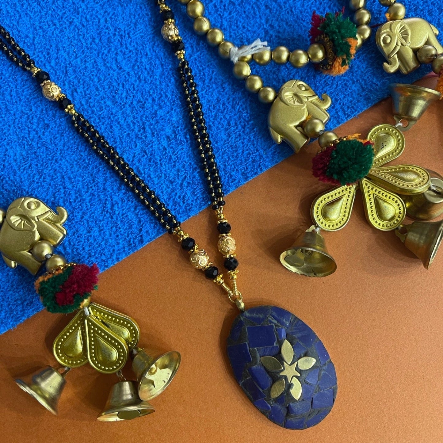 Colourful Tibetan long mangalsutra designs