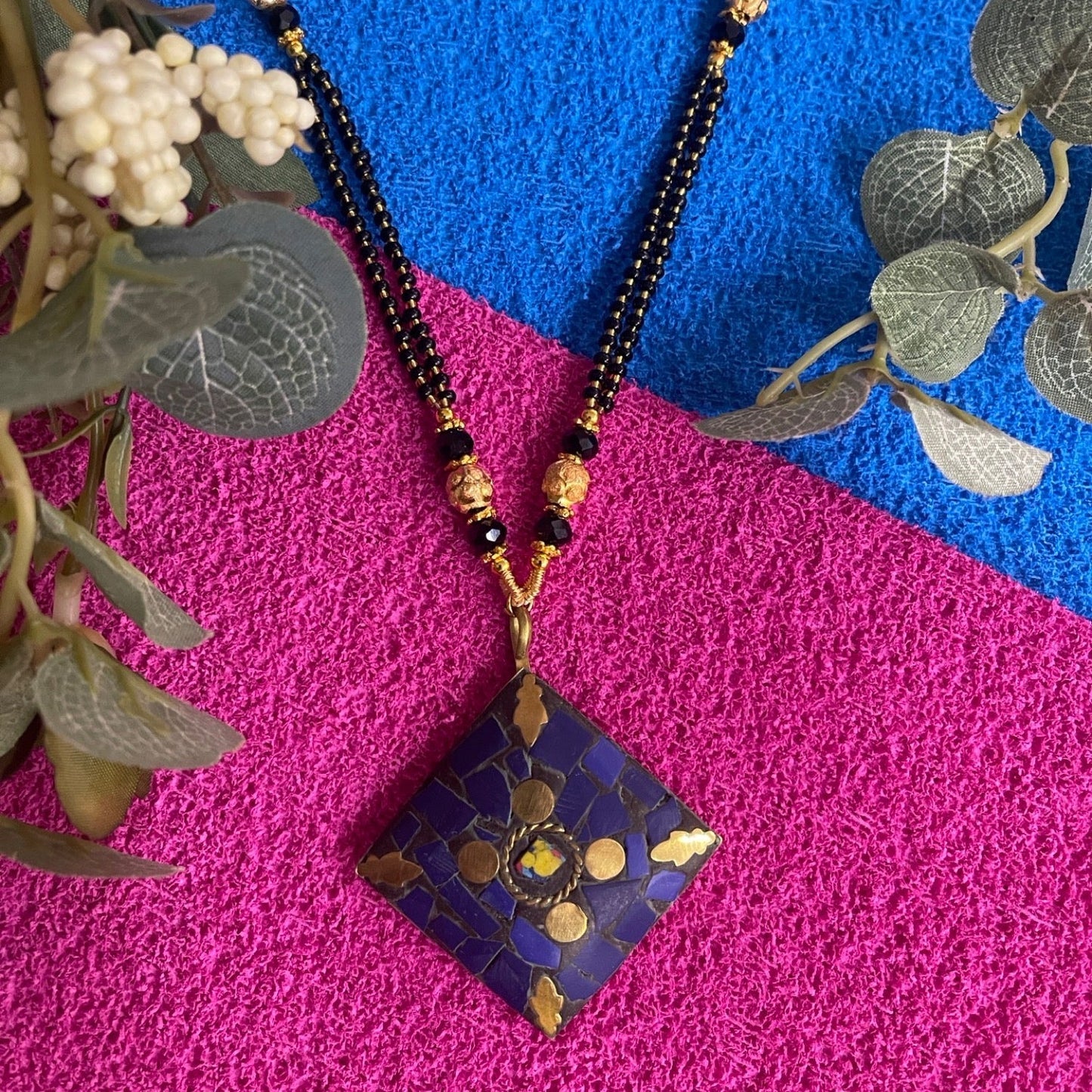 Colourful Tibetan long mangalsutra designs