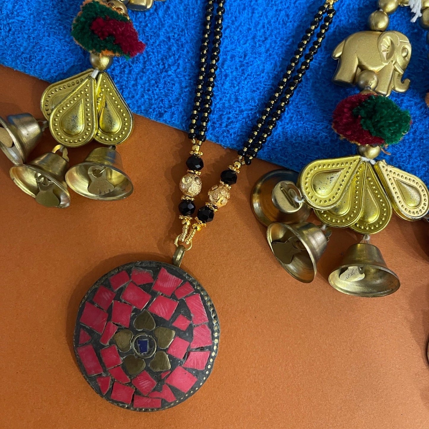 Colourful Tibetan long mangalsutra designs