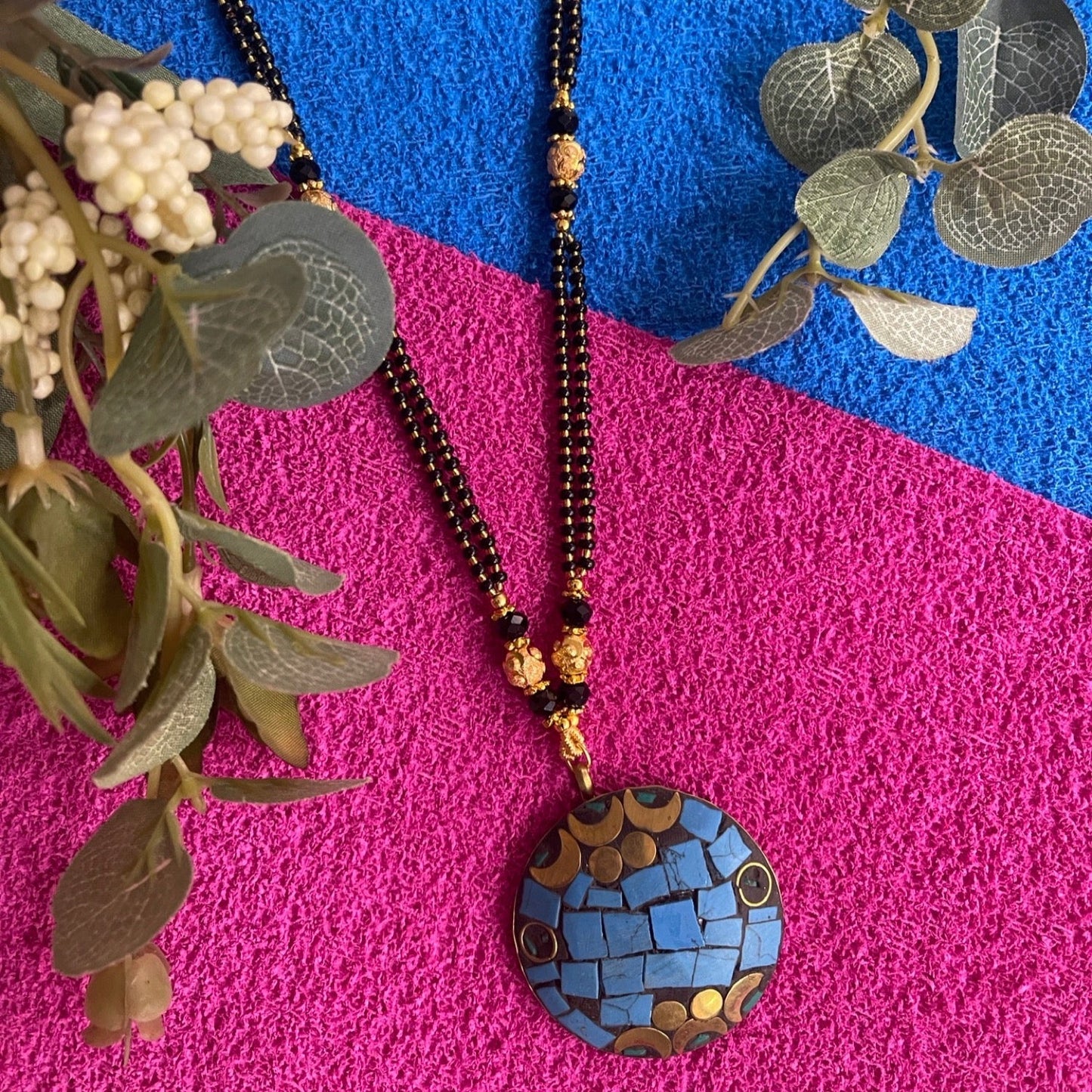 Colourful Tibetan long mangalsutra designs