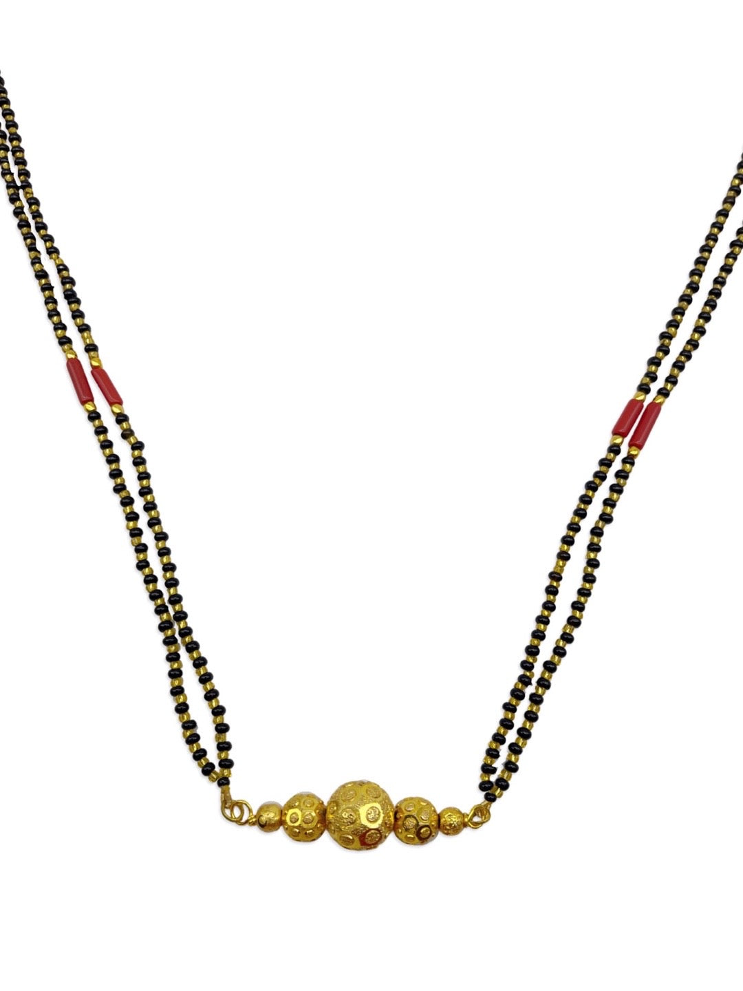traditional mangalsutra with black beads