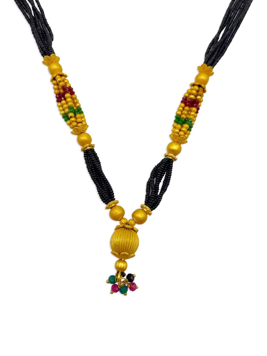 traditional mangalsutra with black beads