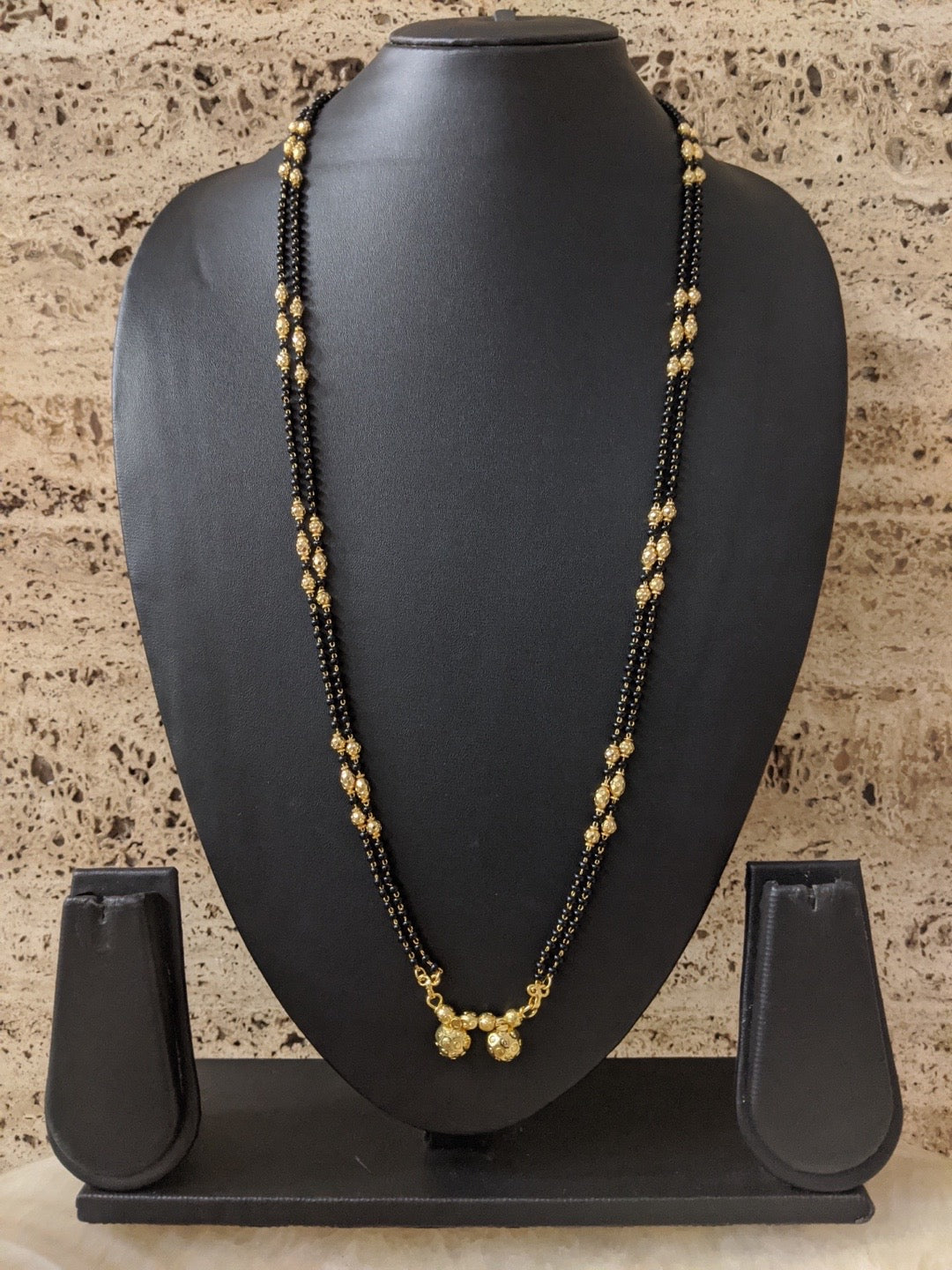 Gold Nallapusalu Designs Long Black Beads Designs Traditional