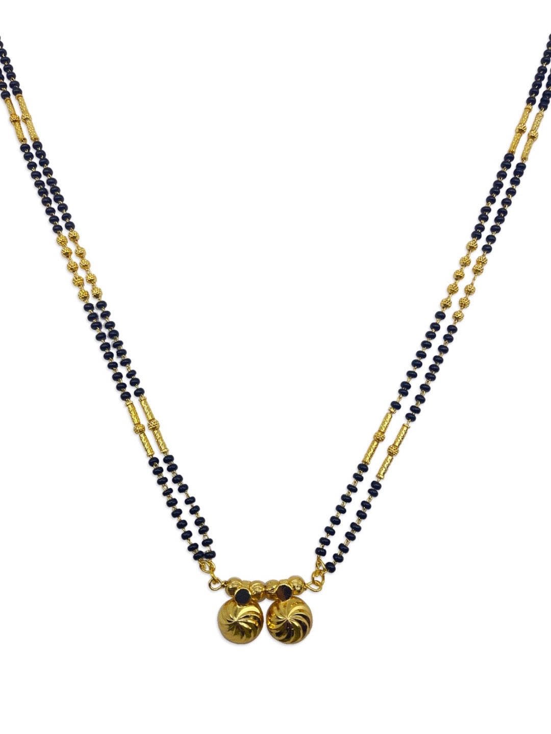 traditional mangalsutra with black beads