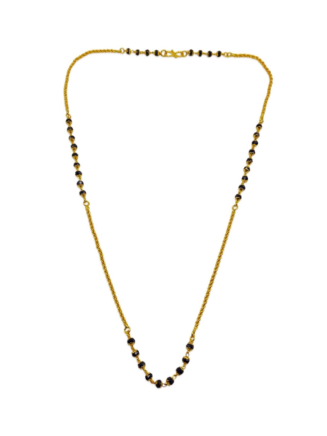 black crystal mangalsutra