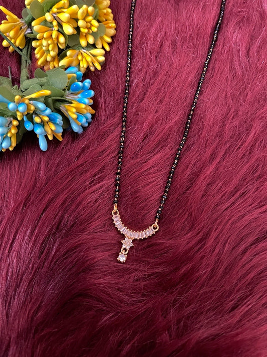 Short American Diamond Pendant Mangalsutra