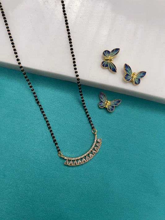 Short American Diamond Pendant Mangalsutra