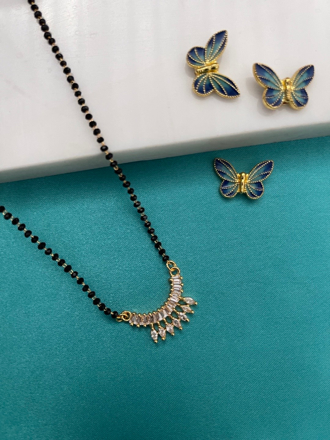 American Diamond Pendant Short Mangalsutra