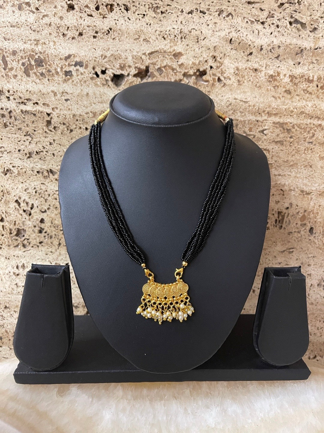 traditional mangalsutra with black beads