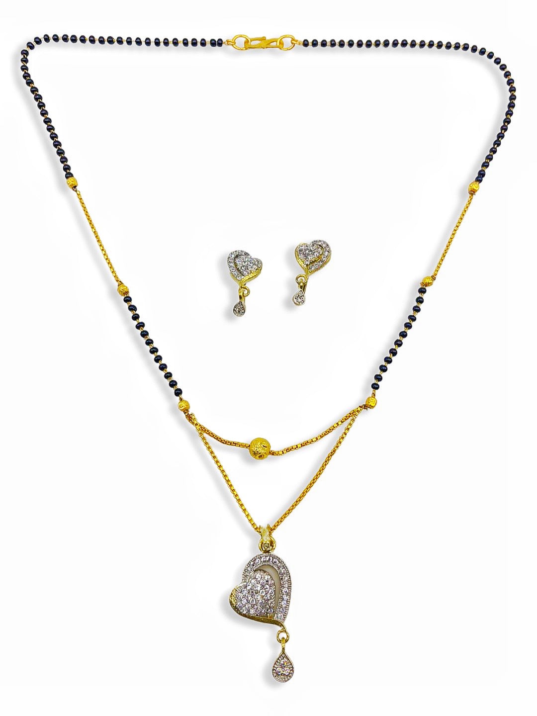 Diamond Mangalsutra Heart designs