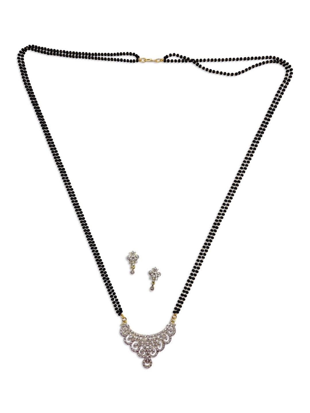 american diamond mangalsutra set