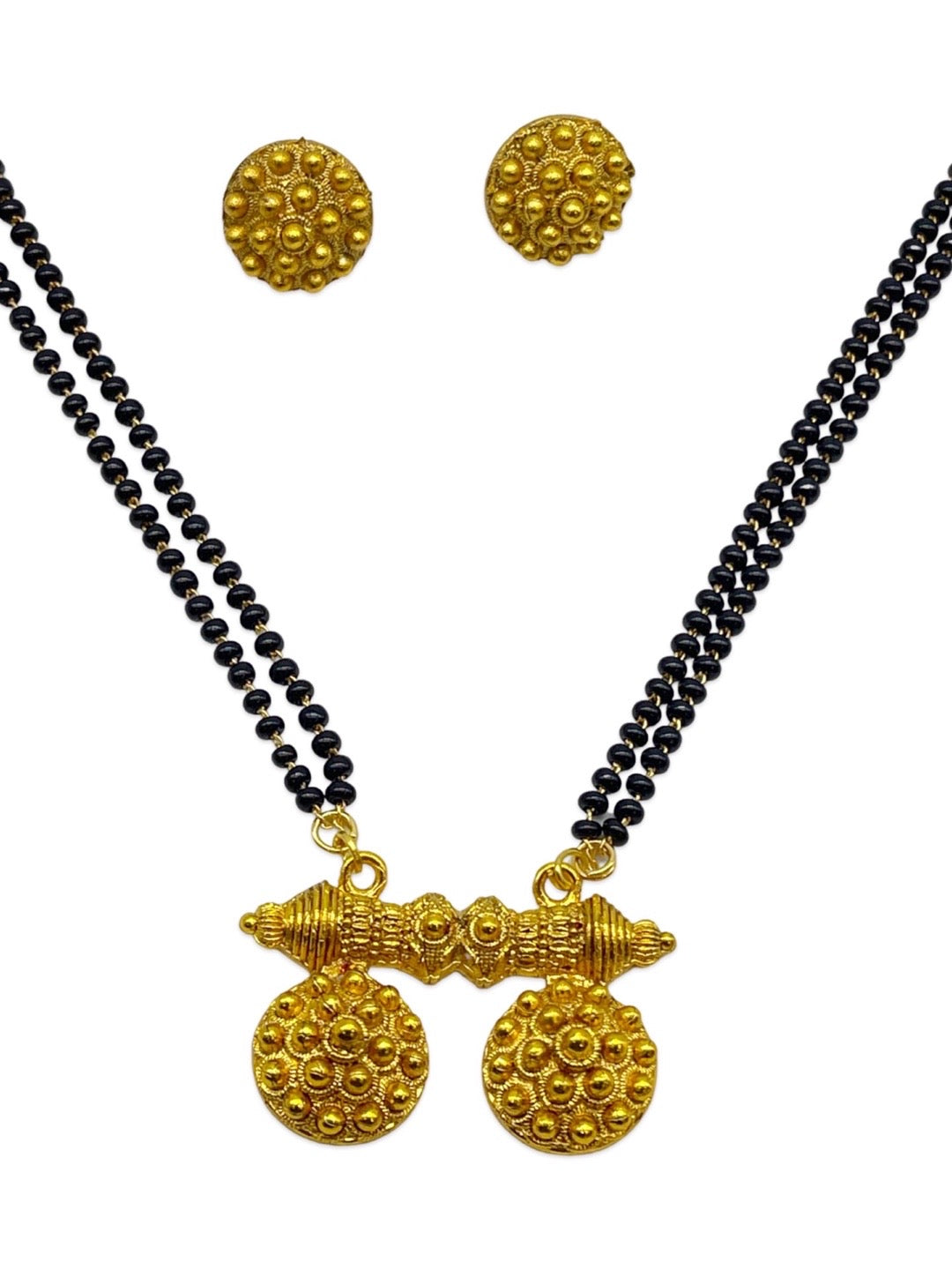 Long Vati Mangalsutra Set With Earrings