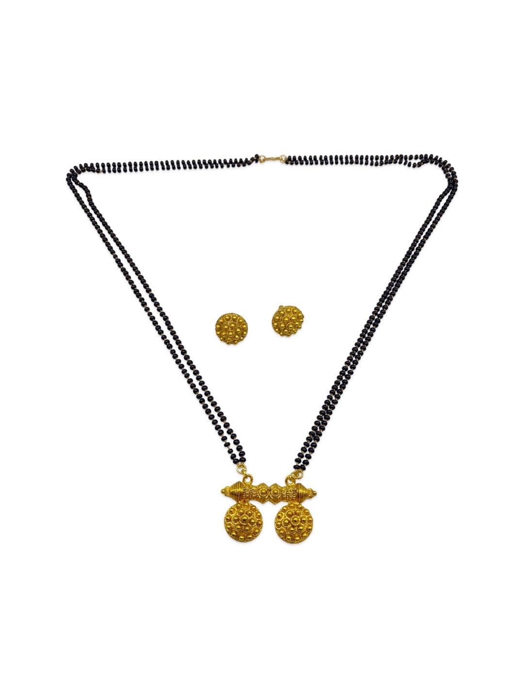 Long Vati Mangalsutra Set With Earrings