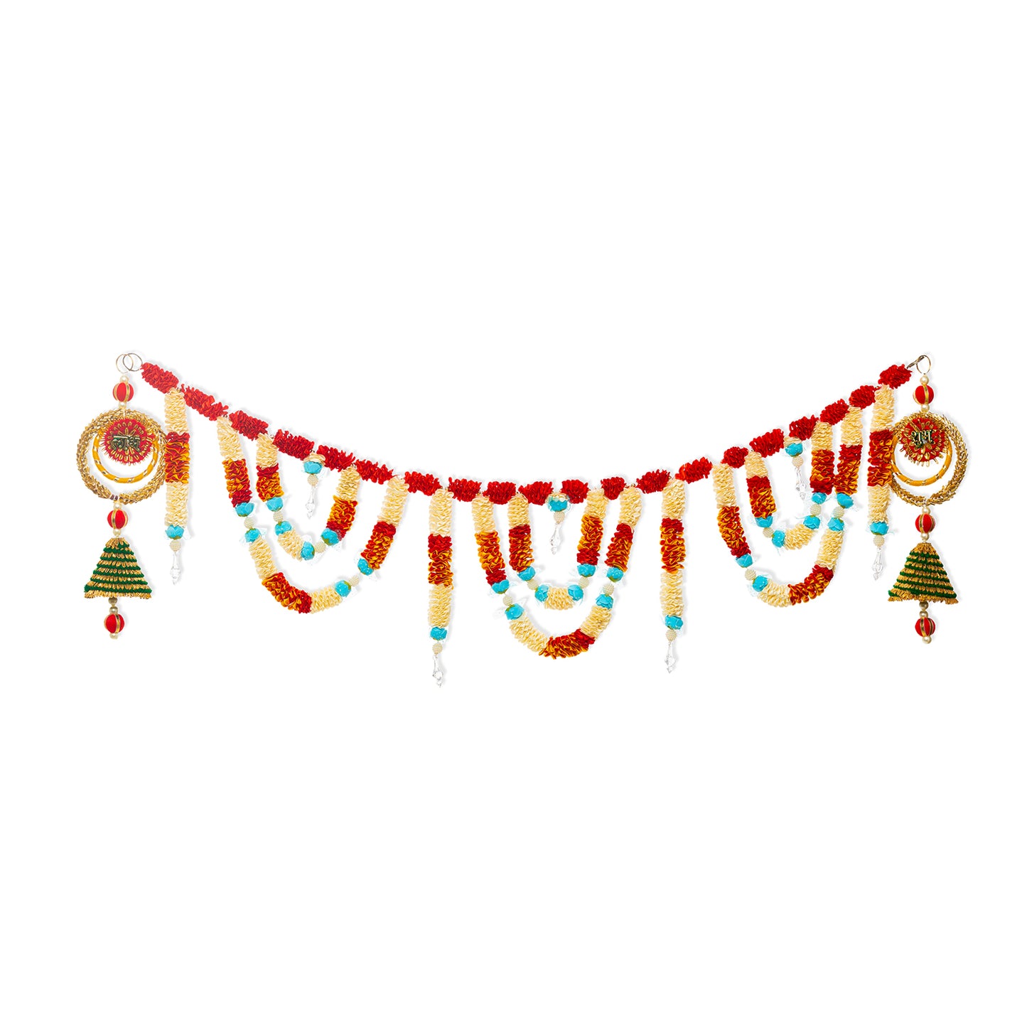 Digital Dress Room Toran For Door Hangings Diwali Decoration Artificial Flower Garlands (Blue) Shubh Labh Latkans