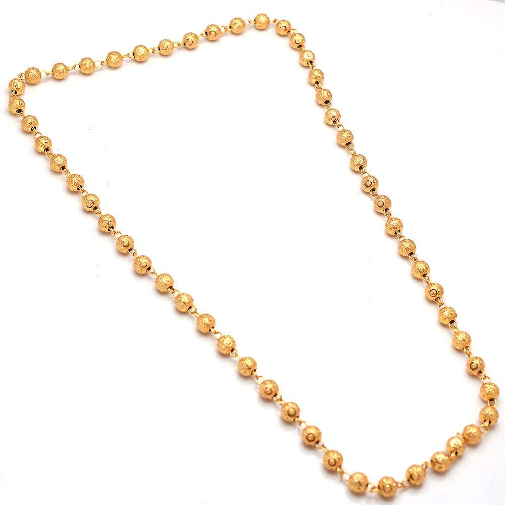 Digital Dress Room Traditional Single Line Layer Golden Necklace for Women
