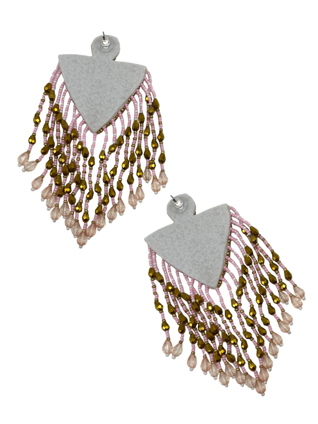 Colourful Beaded Evil Eye Dangler Earrings