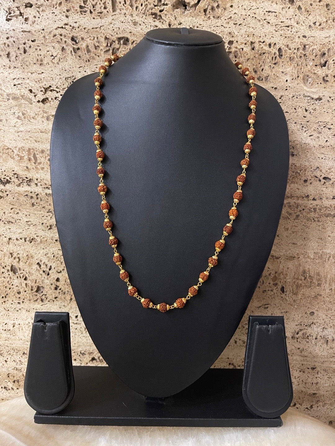 Gold Plated Rudraksha Mala
