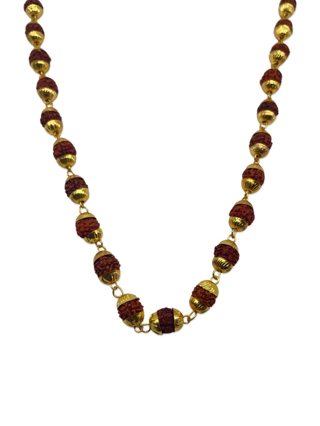 Gold Plated Rudraksha Mala