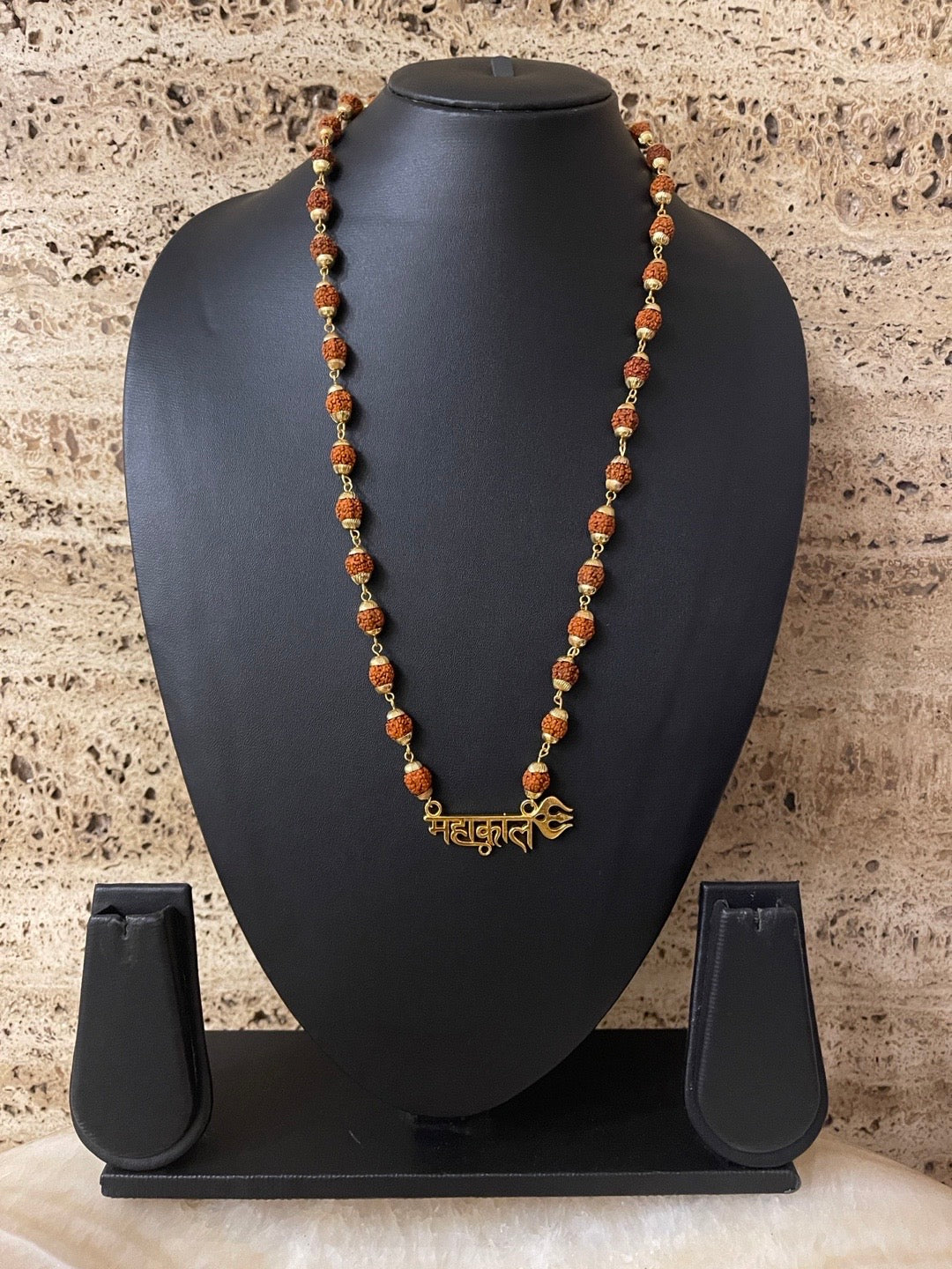 Rudraksha Mala Trishul Mahakal Pendent