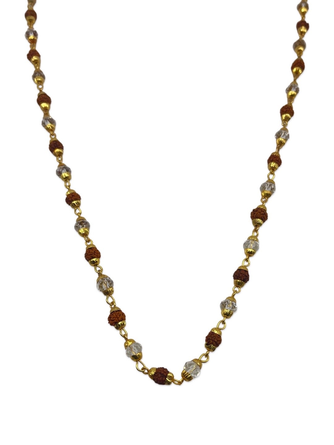 Rudraksha Mala Small Crystal Bead