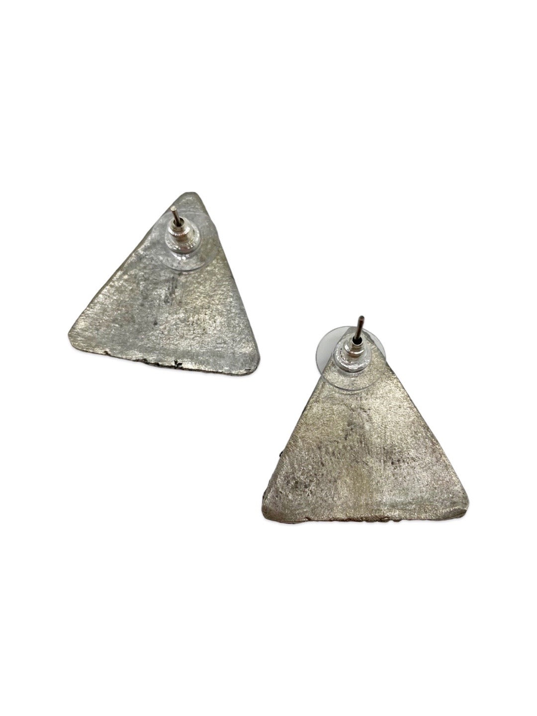 Boho Oxidized Long Necklace Set With Earring Triangle Tribal Design