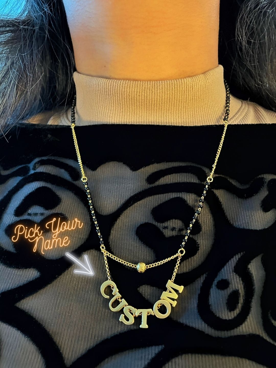 Personalized Full Name Mangalsutra (20 inch) | Short Mangalsutra