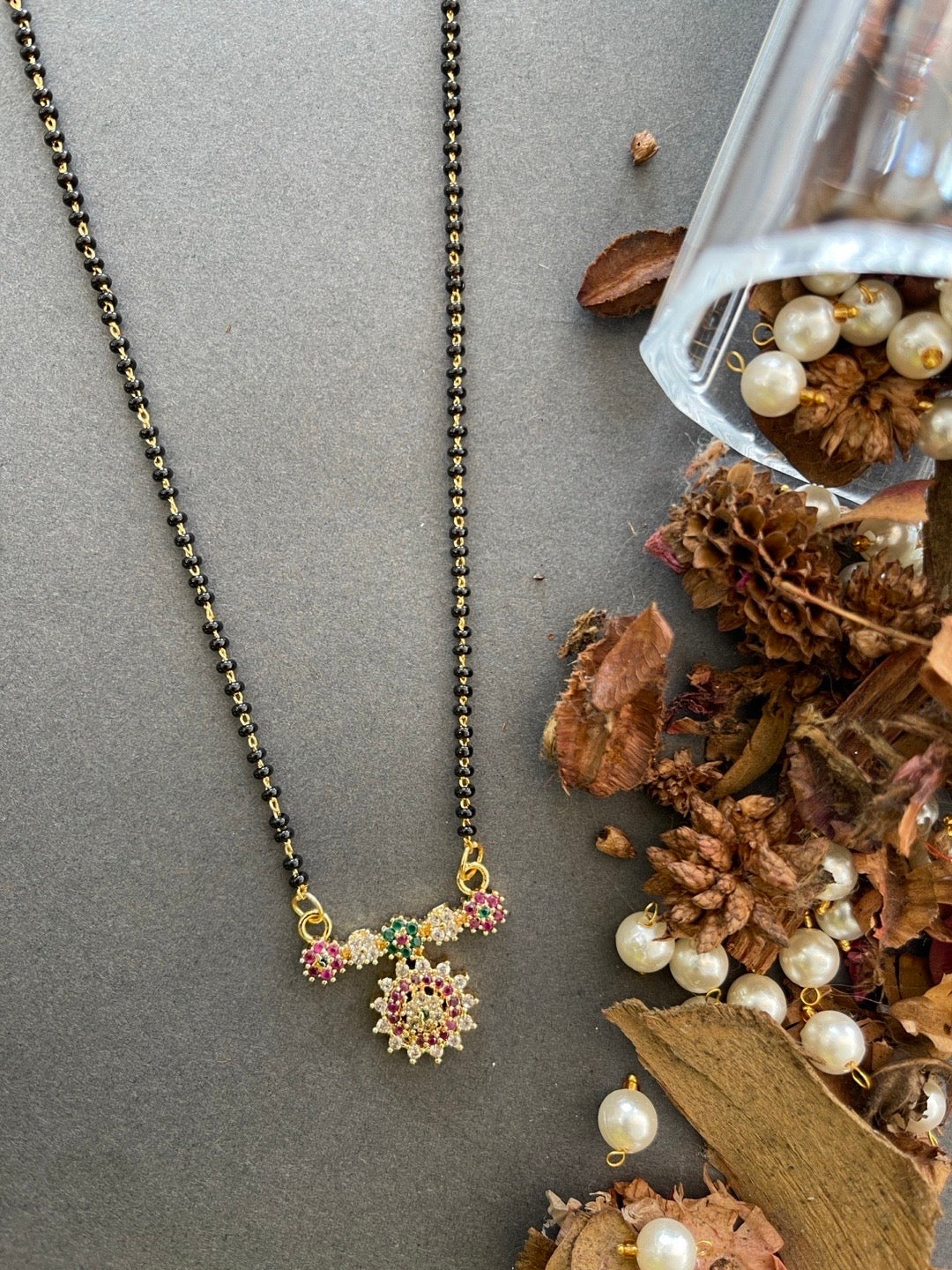 Long Mangalsutra Design Black Bead Mangalsutra Chain Beads Chain