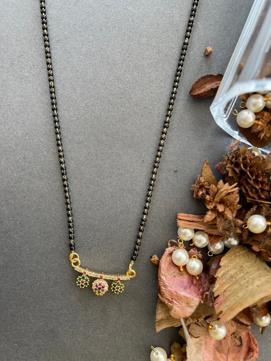 Diamond Mangalsutra Latest Gold Ganthan Designs Modern Short