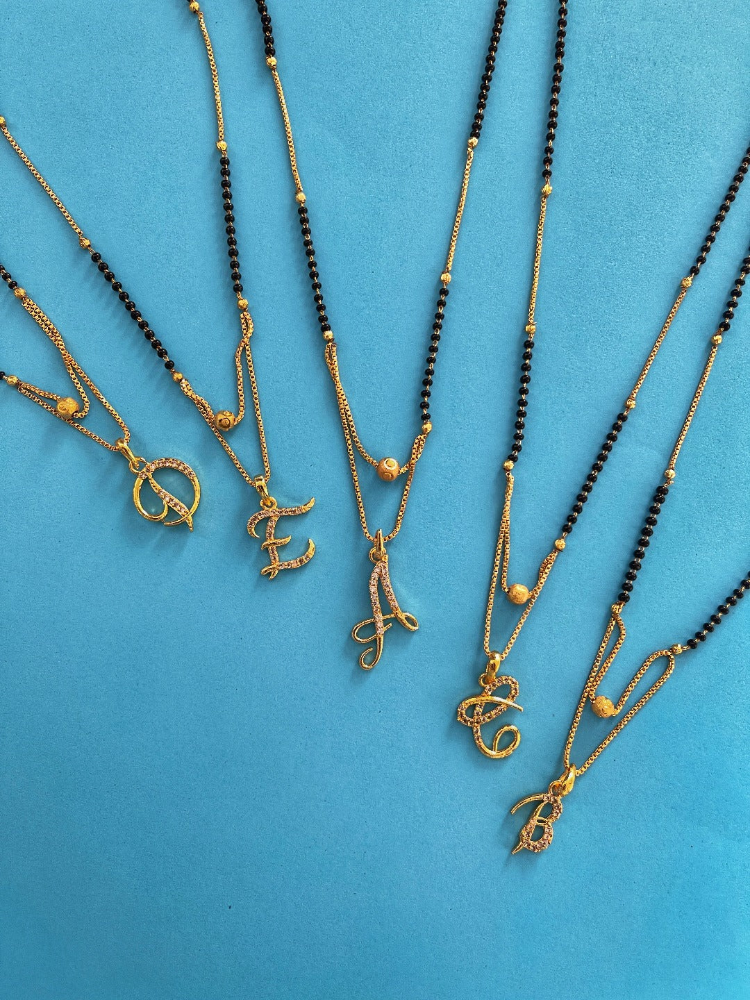 Simple Custom Letter Mangalsutra Designs All alphabets