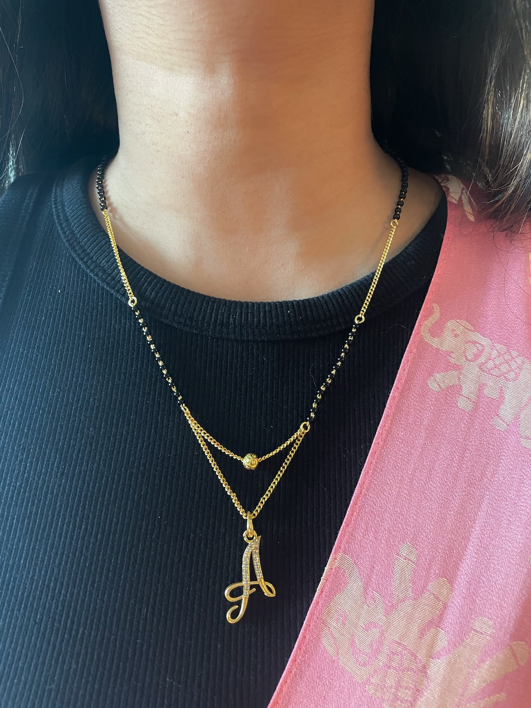 a letter mangalsutra