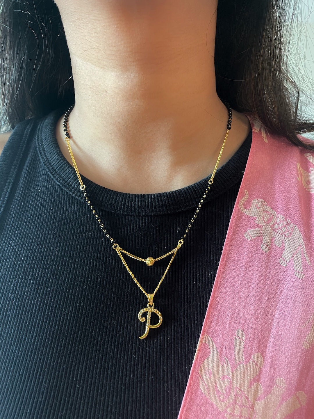 p letter mangalsutra