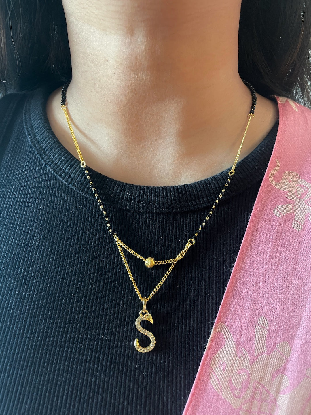S letter mangalsutra