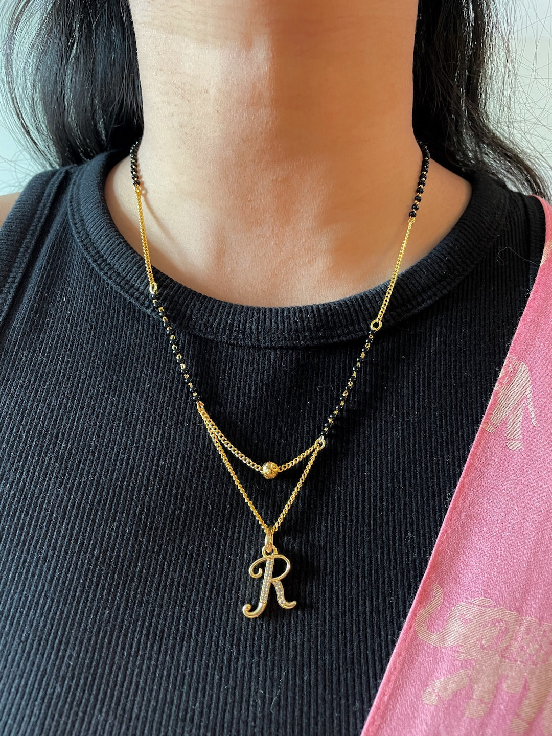 r letter mangalsutra