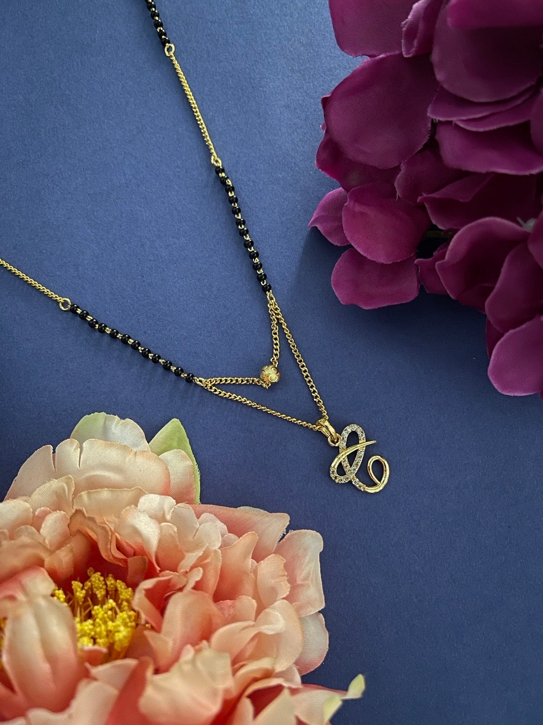 A-Z Cursive Letter Mangalsutras Short Mangalsutra Designs (20 Inches)