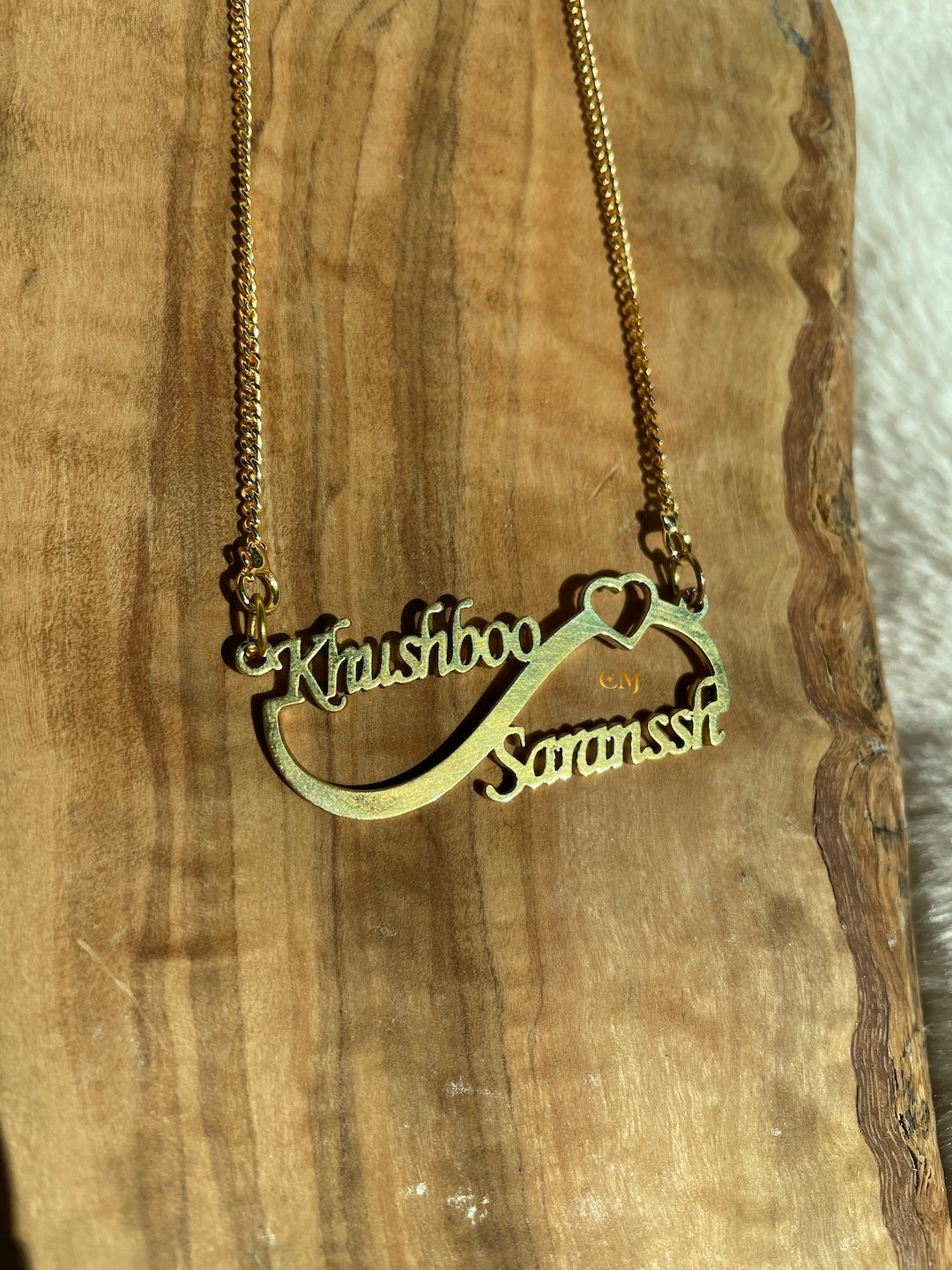 infinity name necklace