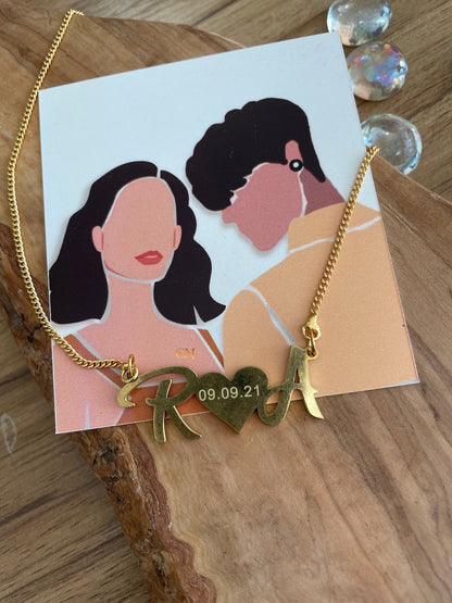 couple name necklace