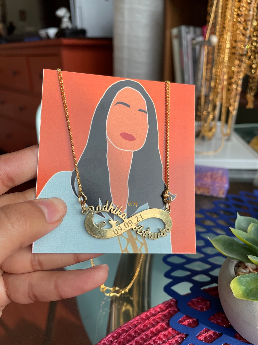 name pendant design