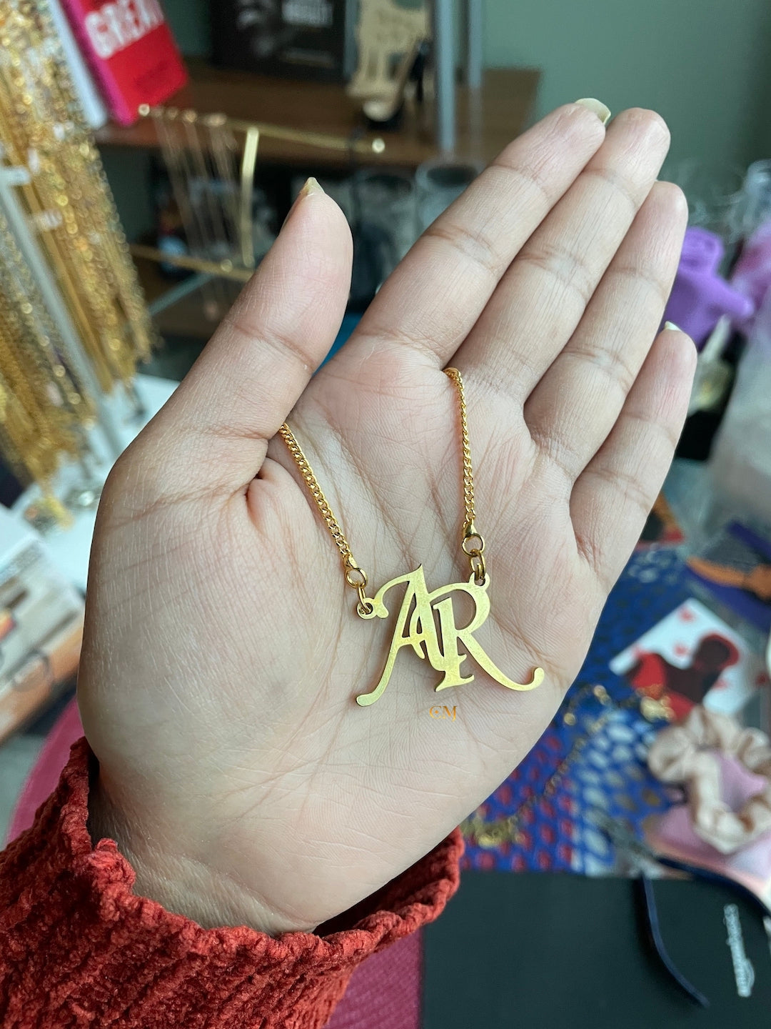custom initial necklace