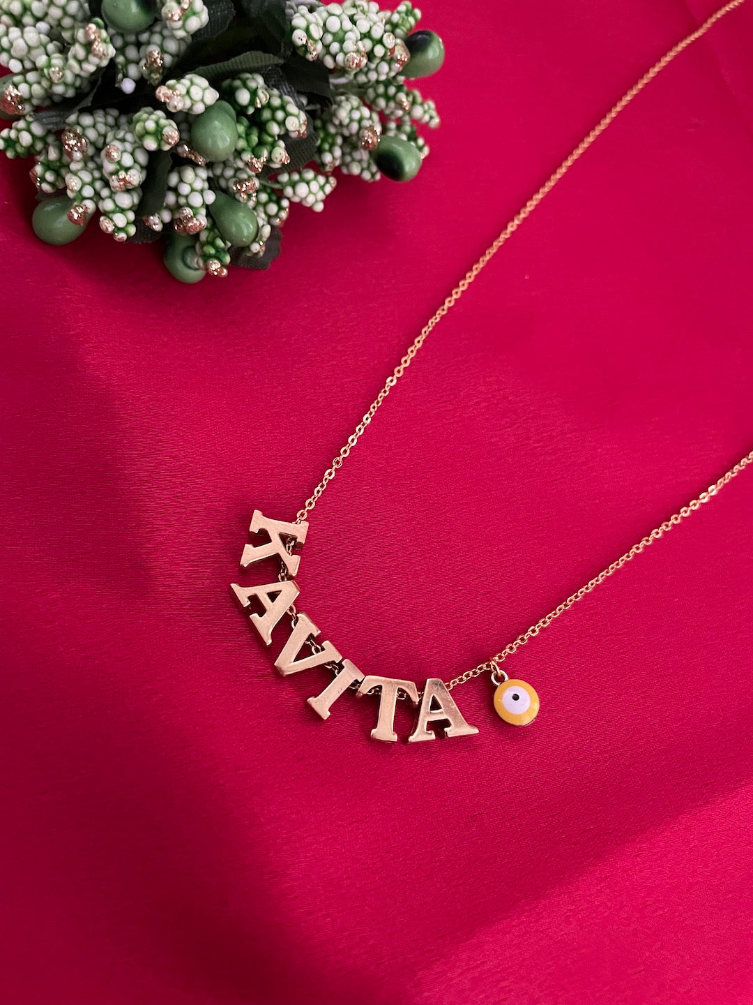 Evil Eye Name Necklace