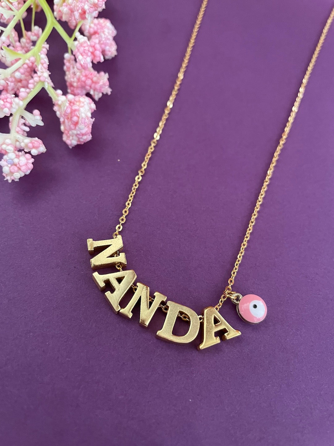 Evil Eye Name Necklace