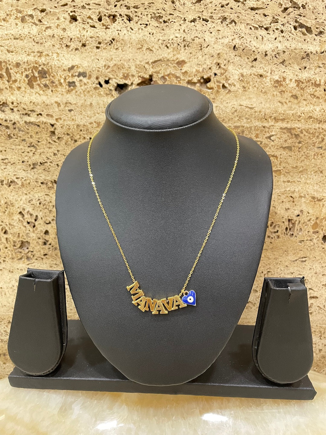 Heart Evil Eye Name Necklace