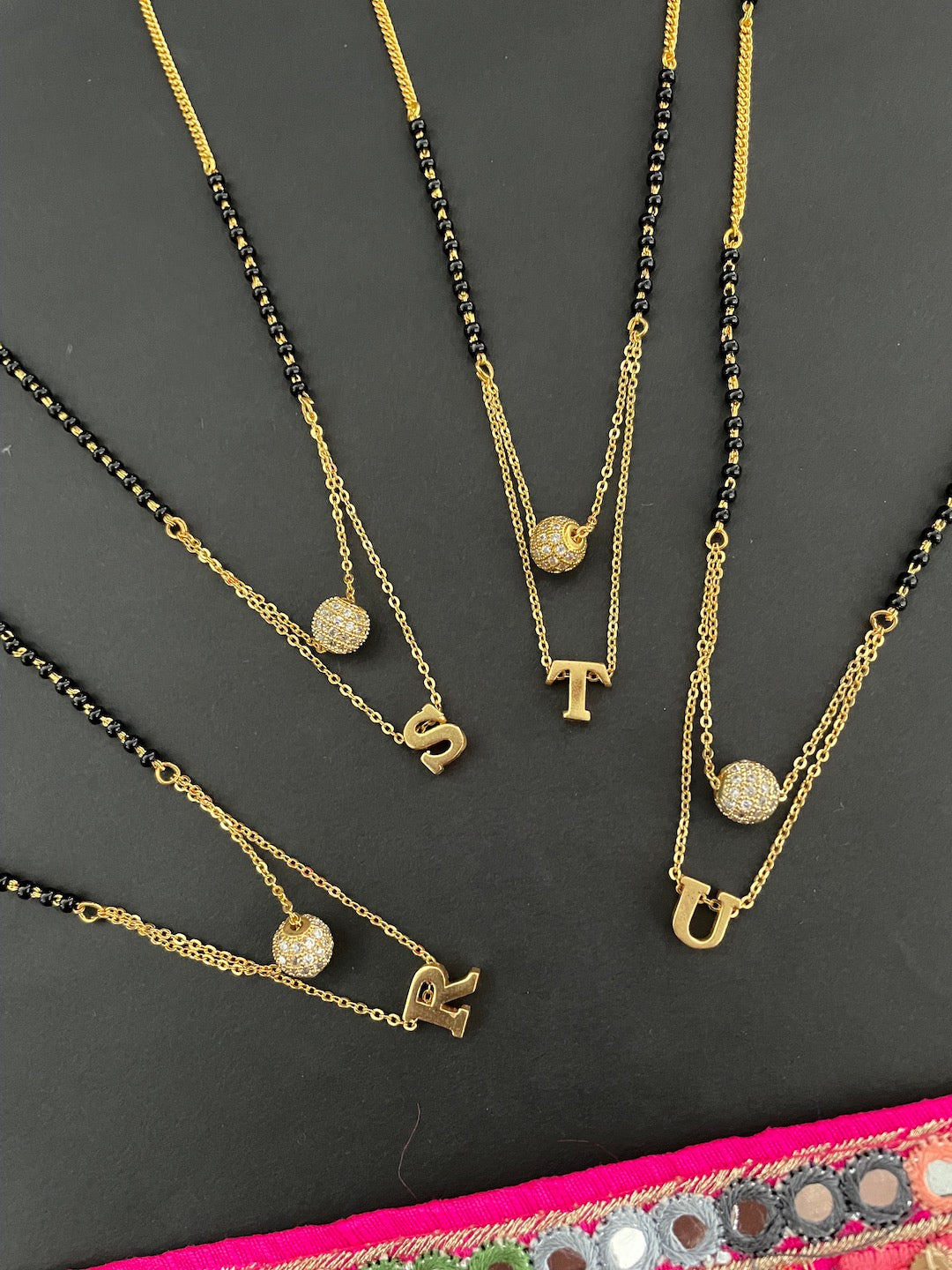 short letter mangalsutra designs