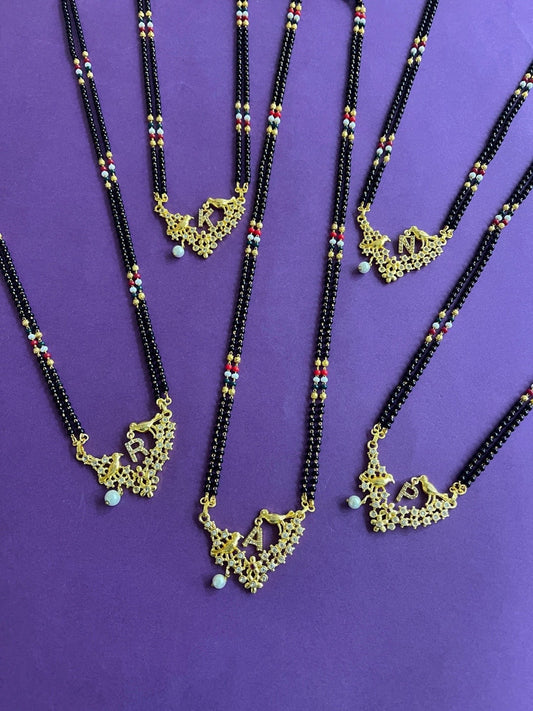 letter name mangalsutra design