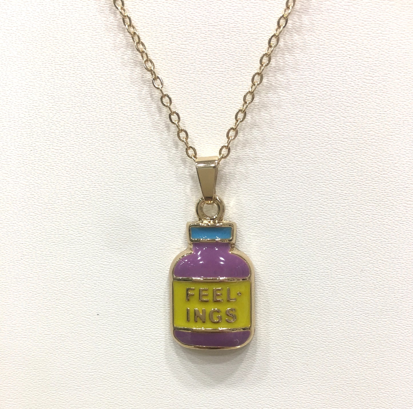 Digital Dress Room Modern Pendent Necklace Print "FEELINGS"